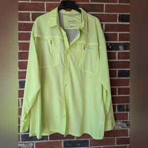 Cabela's Lime Green Casual Button-Down Shirt
